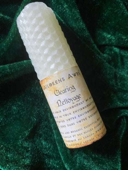 Lailokens Awen Beeswax Spell Candle - Clearing