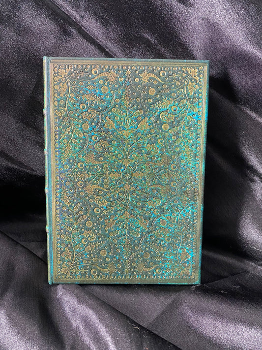 Emerald Flower Midi Unlined Hardcover Journal