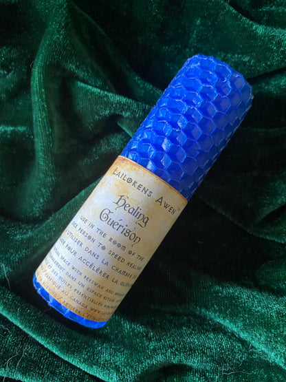 Lailokens Awen Beeswax Spell Candle - Healing