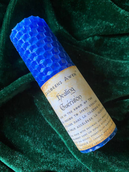 Lailokens Awen Beeswax Spell Candle - Healing