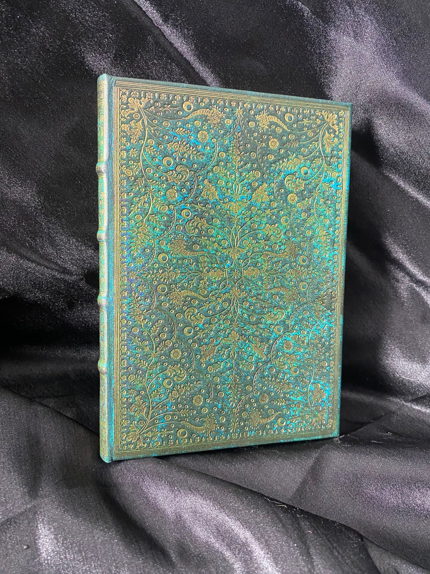 Emerald Flower Midi Unlined Hardcover Journal