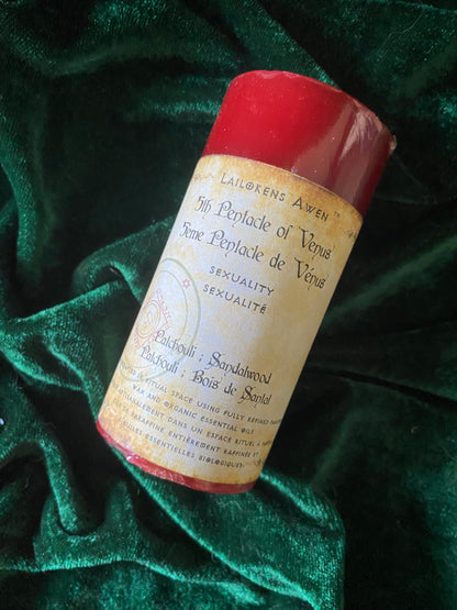 Lailokens Awen Spell Candle - 5th Pentacle of Venus